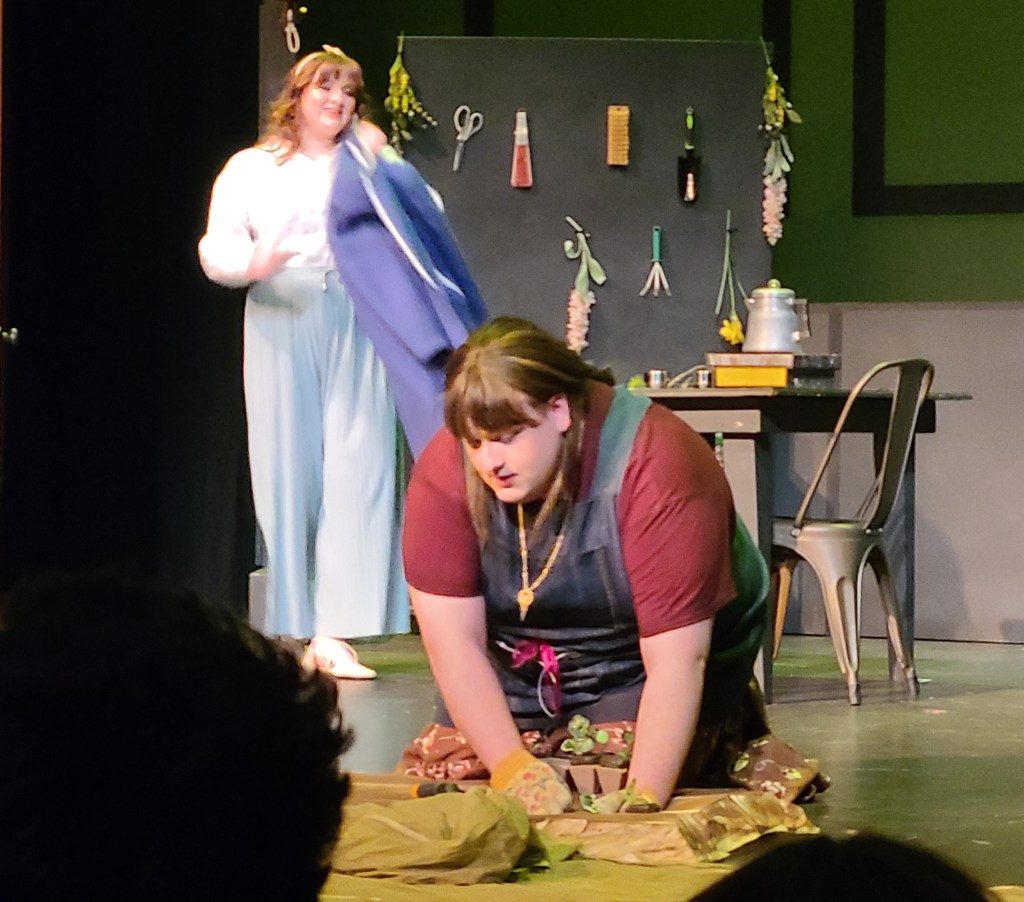 Two actresses onstage